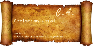 Christian Antal névjegykártya