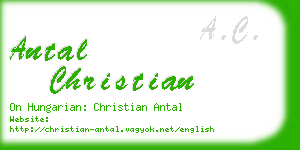 antal christian business card
